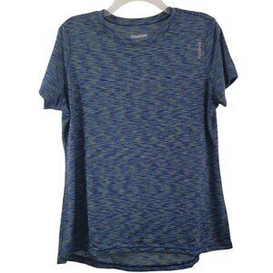 Reebok Women’s Speedwick Performance Blue Space Dye Workout Top – Size Large